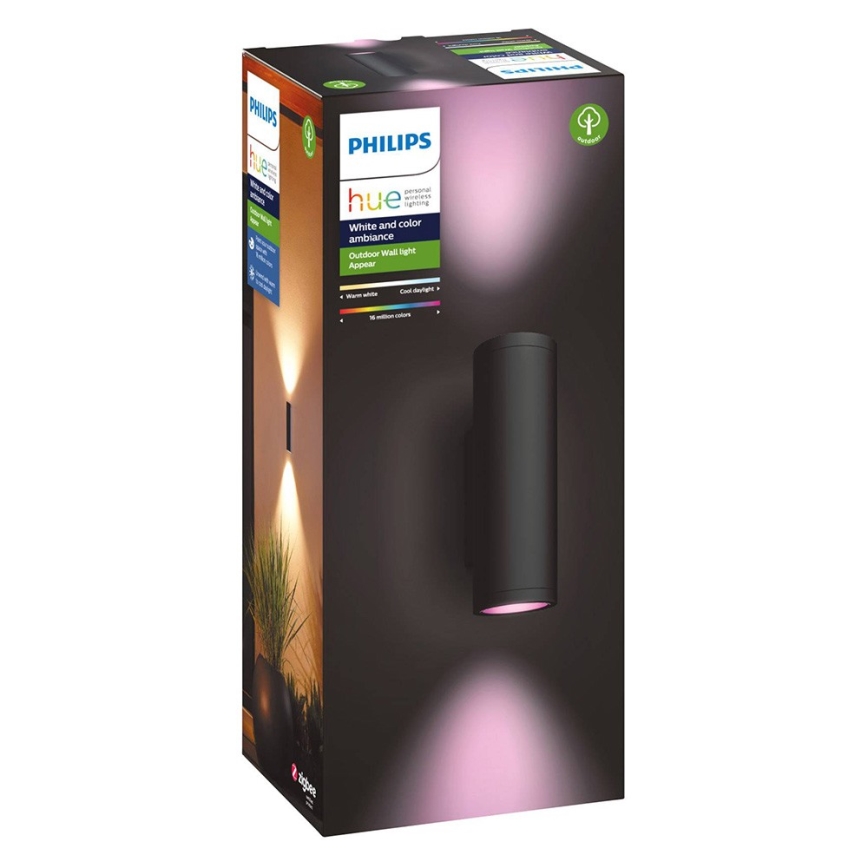 Philips - LED RGB Ulkovalo Hue APPEAR 2xLED/8W/230V IP44