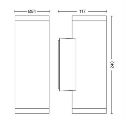 Philips - LED RGB Ulkovalo Hue APPEAR 2xLED/8W/230V IP44
