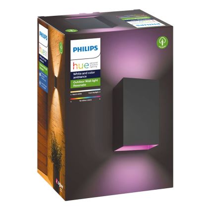 Philips - LED RGBW Himmennettävä ulkoseinävalaisin Hue RESONATE 2xLED/8W/230V 2000-6500K IP44