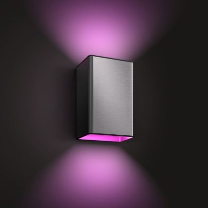LED RGBW Himmennettävä ulkoseinävalaisin Hue RESONATE 2xLED/8W/230V 2000-6500K IP44