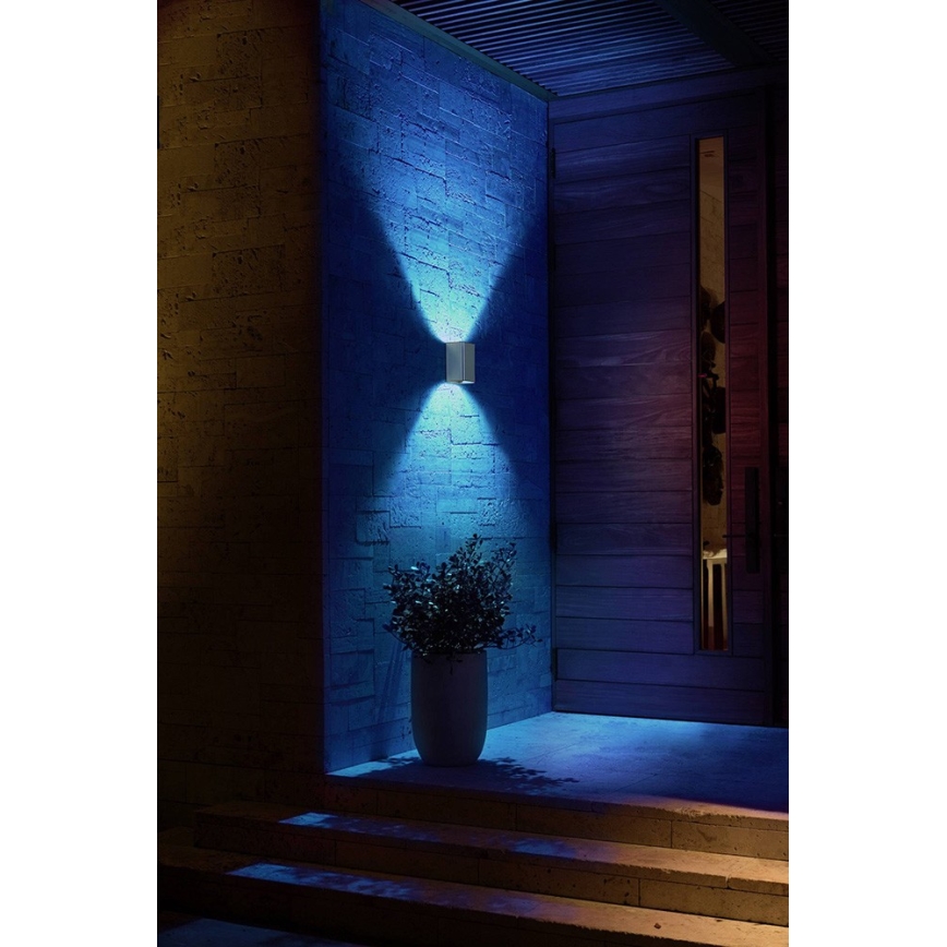 LED RGBW Himmennettävä ulkoseinävalaisin Hue RESONATE 2xLED/8W/230V 2000-6500K IP44