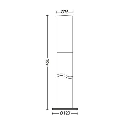 Philips - Ulkovalaisin 1xE27 / 20W / 230V IP44 45 cm