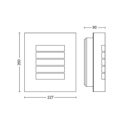 Philips 1747047PN - Seinävalaisin 1xE27/60W/230V IP44 matta kromi