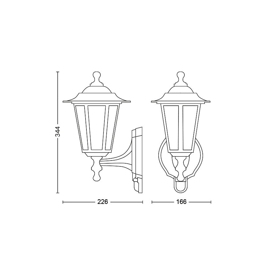 Philips - Ulkoseinävalaisin sensorilla 1xE27/60W/230V IP44