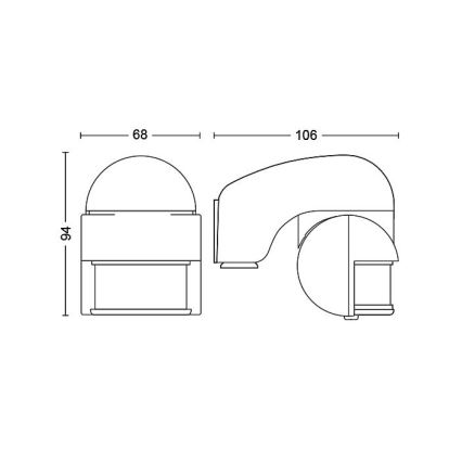 Philips -  Liiketunnistin ulkokäyttöön IP44 grey