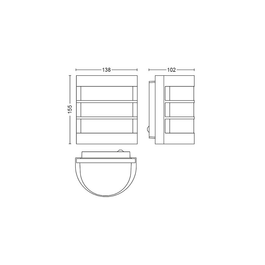 Philips 17479/93/PN - ulkoseinävalaisin 1xE27/60W/230V IP44 antrasiitti