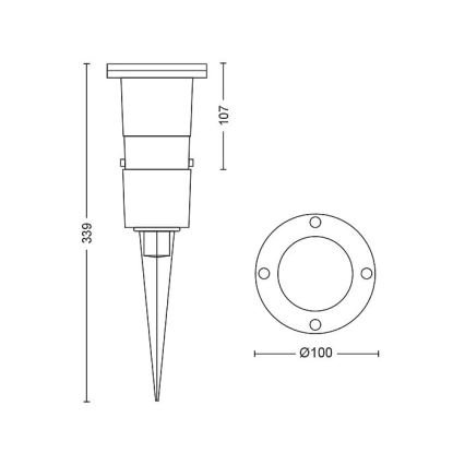 Philips - LED-ulkovalo 1xGU10/5W/230V IP44