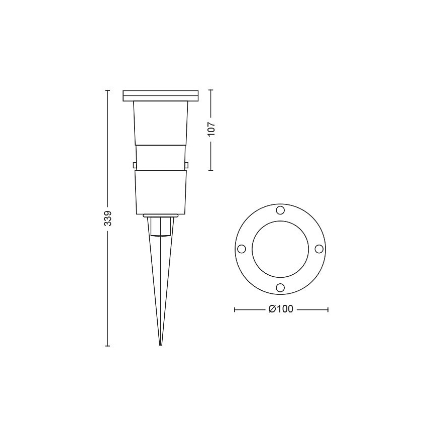 Philips - LED-ulkovalo 1xGU10/5W/230V IP44