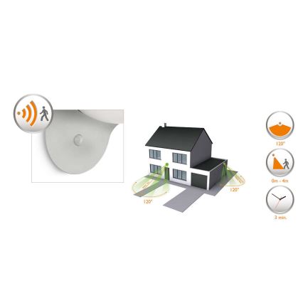 Philips 17808/87/16 - LED-aurinkovalo anturilla MYGARDEN DUSK 1xLED/1W/3,7V IP44