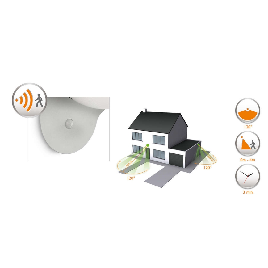 Philips 17808/87/16 - LED-aurinkovalo anturilla MYGARDEN DUSK 1xLED/1W/3,7V IP44
