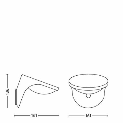 Philips 17808/87/16 - LED-aurinkovalo anturilla MYGARDEN DUSK 1xLED/1W/3,7V IP44