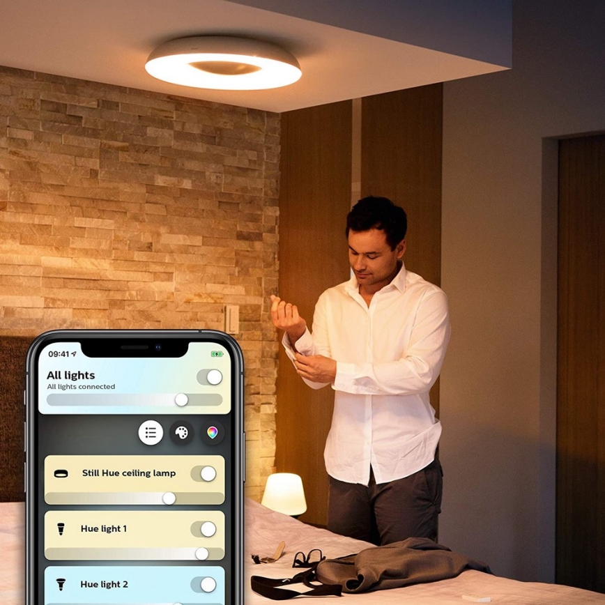 Philips - LED Himmennysvalo Hue STILL LED/27W/230V + Kauko-ohjain