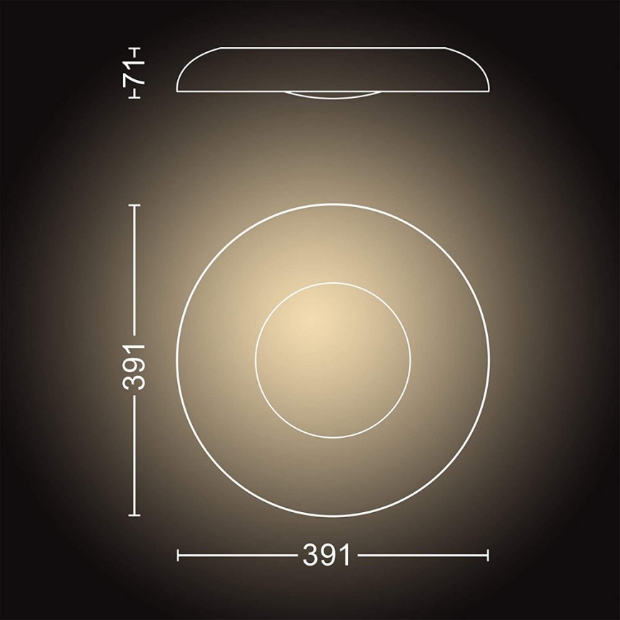 Philips - LED Himmennysvalo Hue STILL LED/27W/230V + Kauko-ohjain