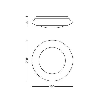 Philips - LED-kattovalaisin LED/6W/230V 2700K