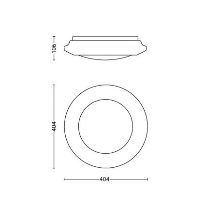 Philips - LED-kattovalaisin LED/22W/230V 2700K