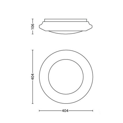Philips - LED-kattovalaisin LED/22W/230V 4000K