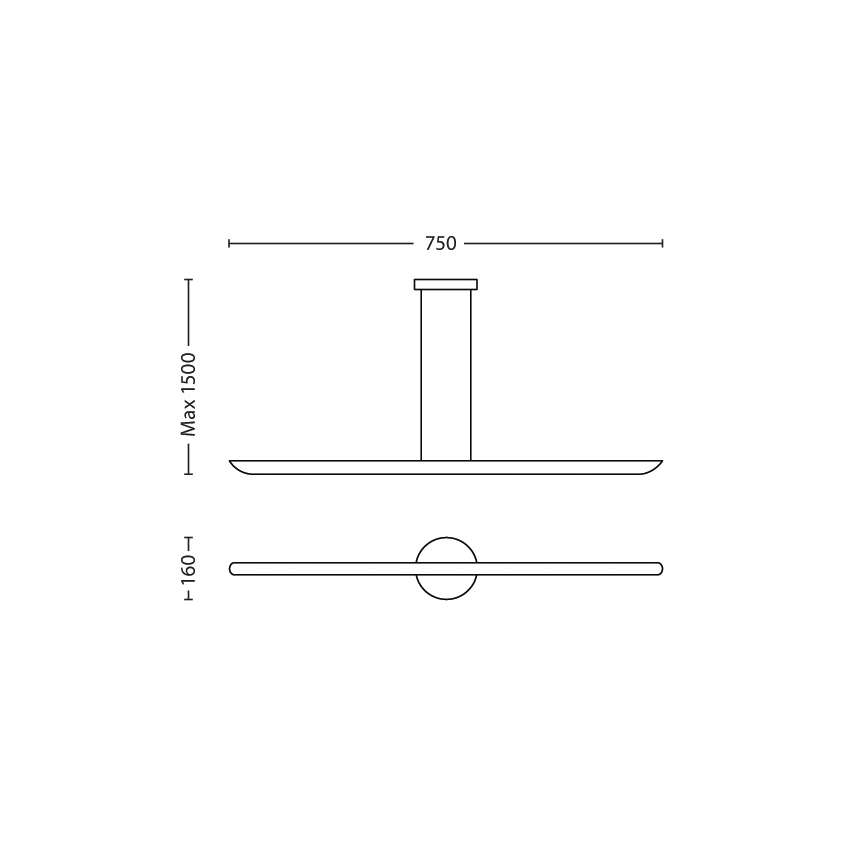 Philips 40747/48/16 - Himmennettävä LED-kattokruunu johdossa MYLIVING SELV 2xLED/7,5W/230V
