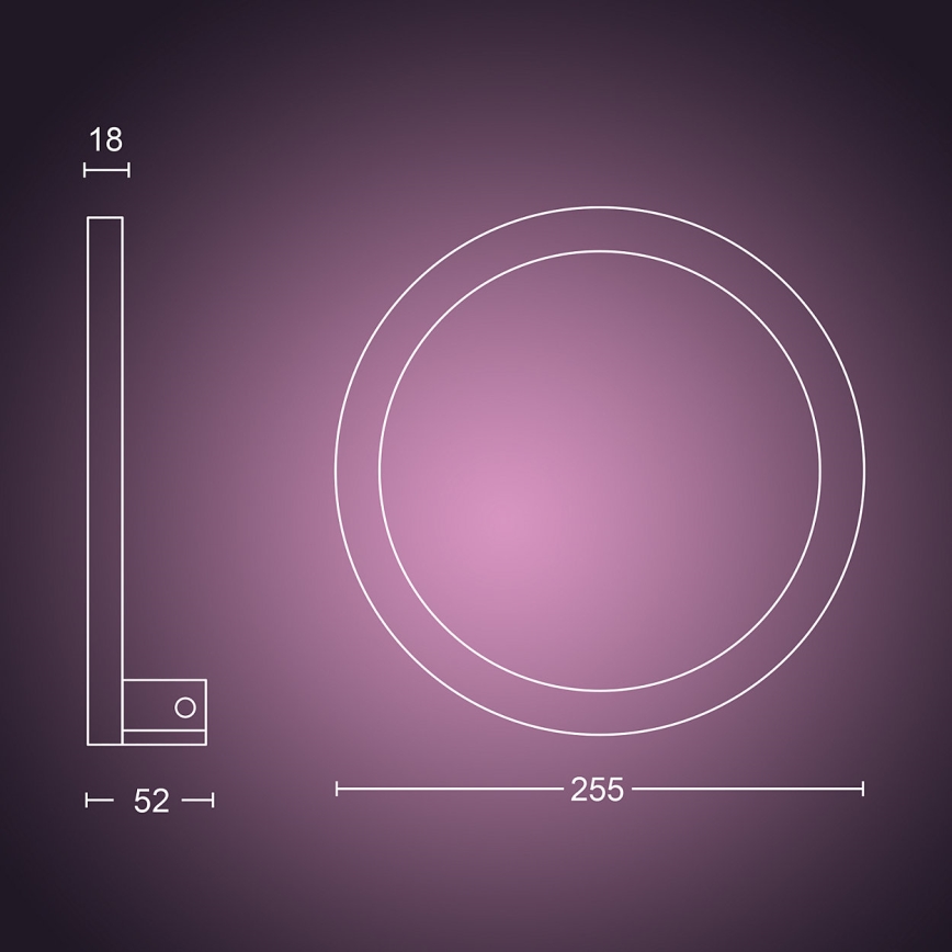 Philips - LED RGBW Himmennettävä seinävalaisin Hue SANA White ja Color Ambiance LED/20W/230V