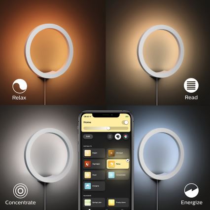 Philips - LED RGBW Himmennettävä seinävalaisin Hue SANA White ja Color Ambiance LED/20W/230V