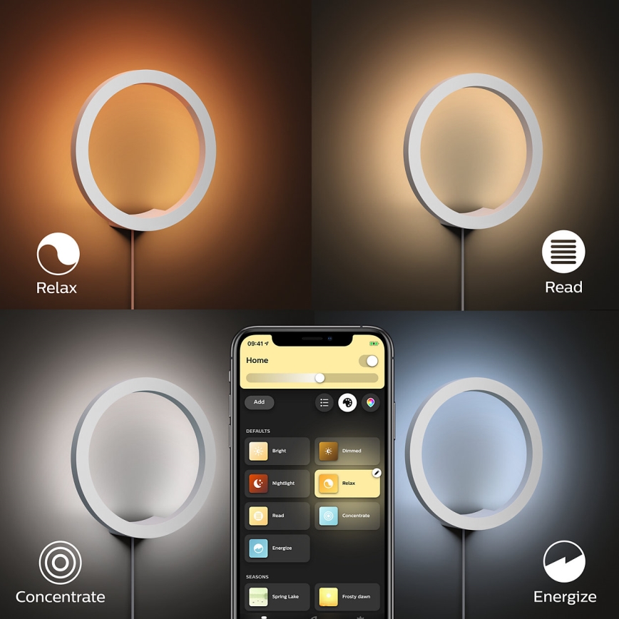 Philips - LED RGBW Himmennettävä seinävalaisin Hue SANA White ja Color Ambiance LED/20W/230V