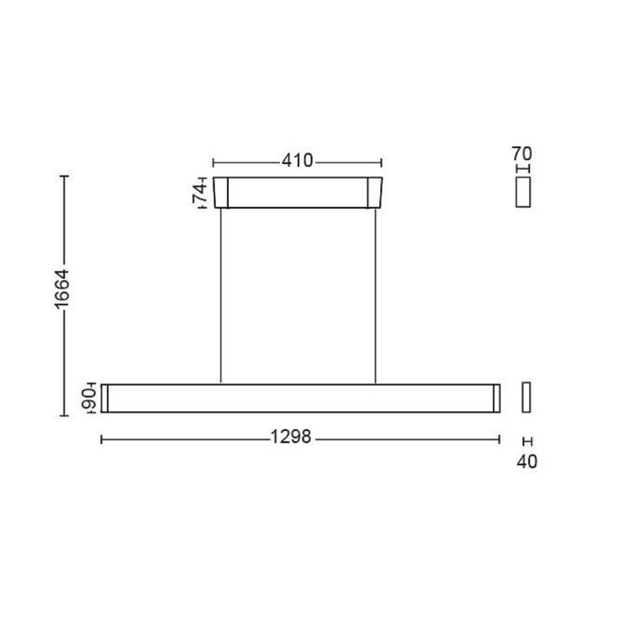 Philips – LED-kattokruunu on a String Hue ENSIS White And Colour Ambiance 2×LED/39W/230V