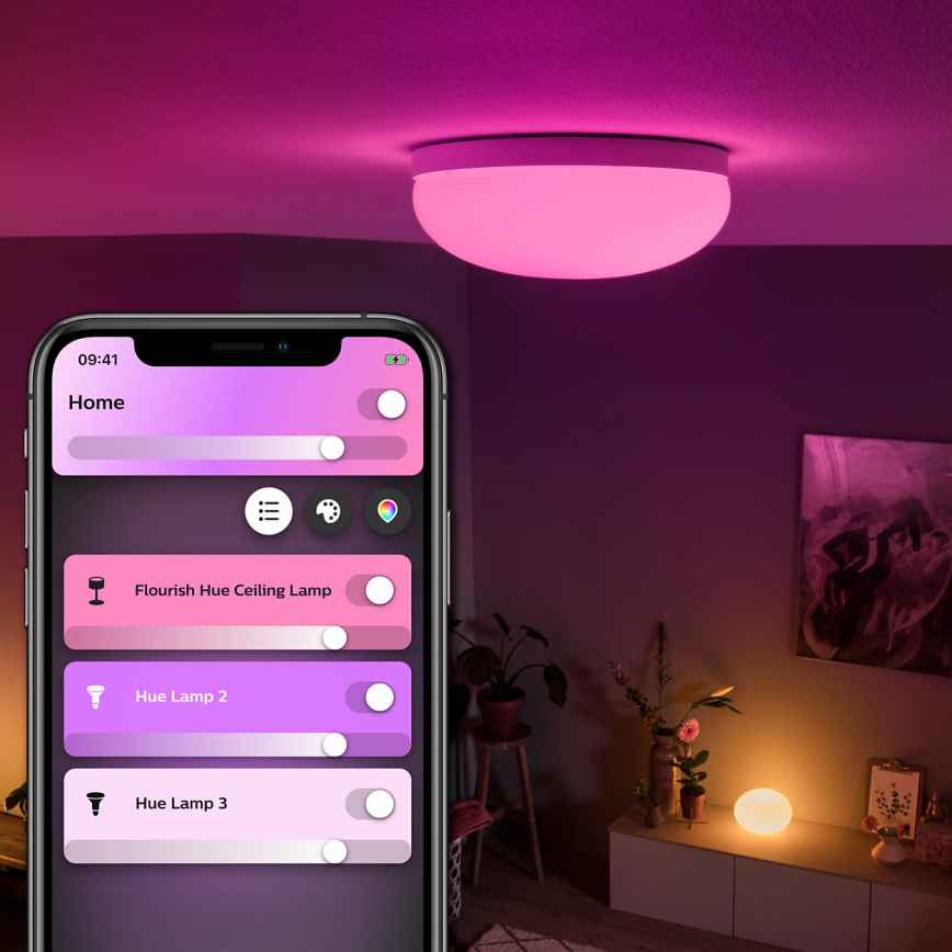 Philips - LED RGBW Himmennettävä kattovalo Hue FLOURISH White And Color Ambiance LED/32W/230V