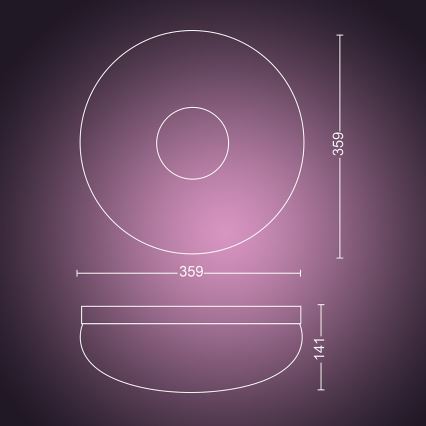 Philips - LED RGBW Himmennettävä kattovalo Hue FLOURISH White And Color Ambiance LED/32W/230V