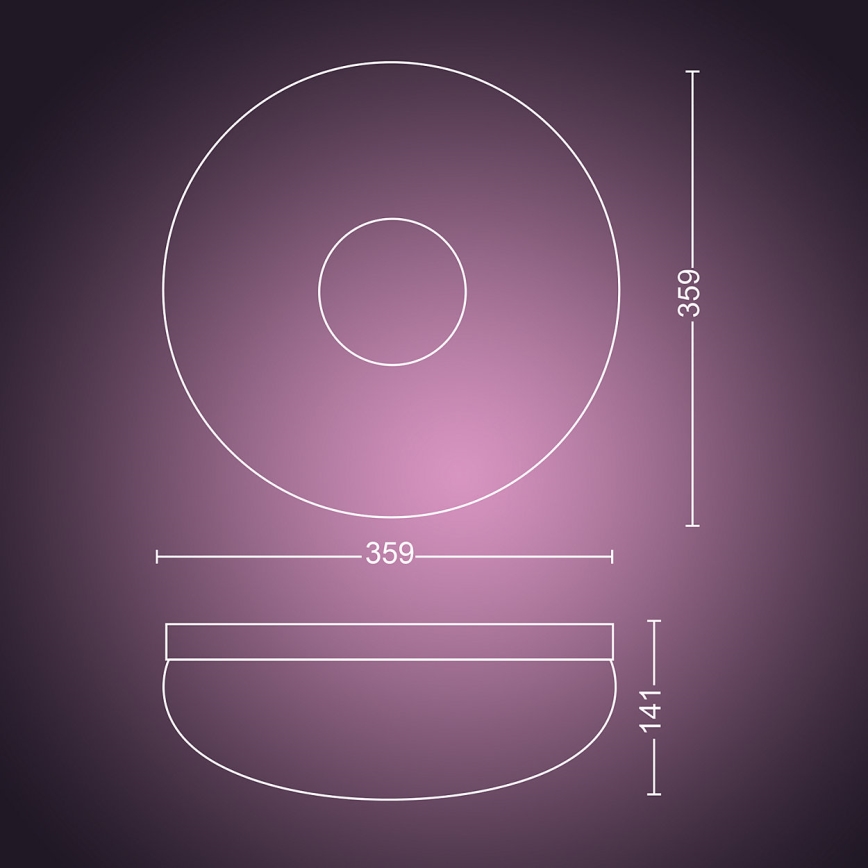 Philips - LED RGBW Himmennettävä kattovalo Hue FLOURISH White And Color Ambiance LED/32W/230V
