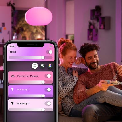 Philips - LED RGBW Himmennettävä kattokruunu johdossa Hue FLOURISH LED/39W/230V