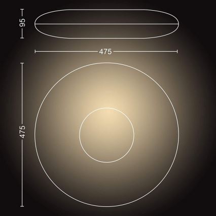 Philips - LED Himmennysvalo Hue CHER LED/33,5W/230V + Kauko-ohjaus