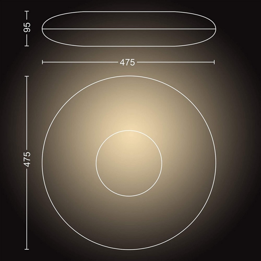 Philips - LED Himmennysvalo Hue CHER LED/33,5W/230V + Kauko-ohjaus