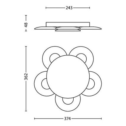 Philips 40970/48/16 - Himmennettävä LED-kattovalaisin VAGA LED/15W/230V