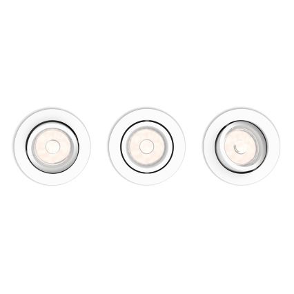 Philips - SETTI 3x Upotettu valo 1xGU10/5,5W/230V