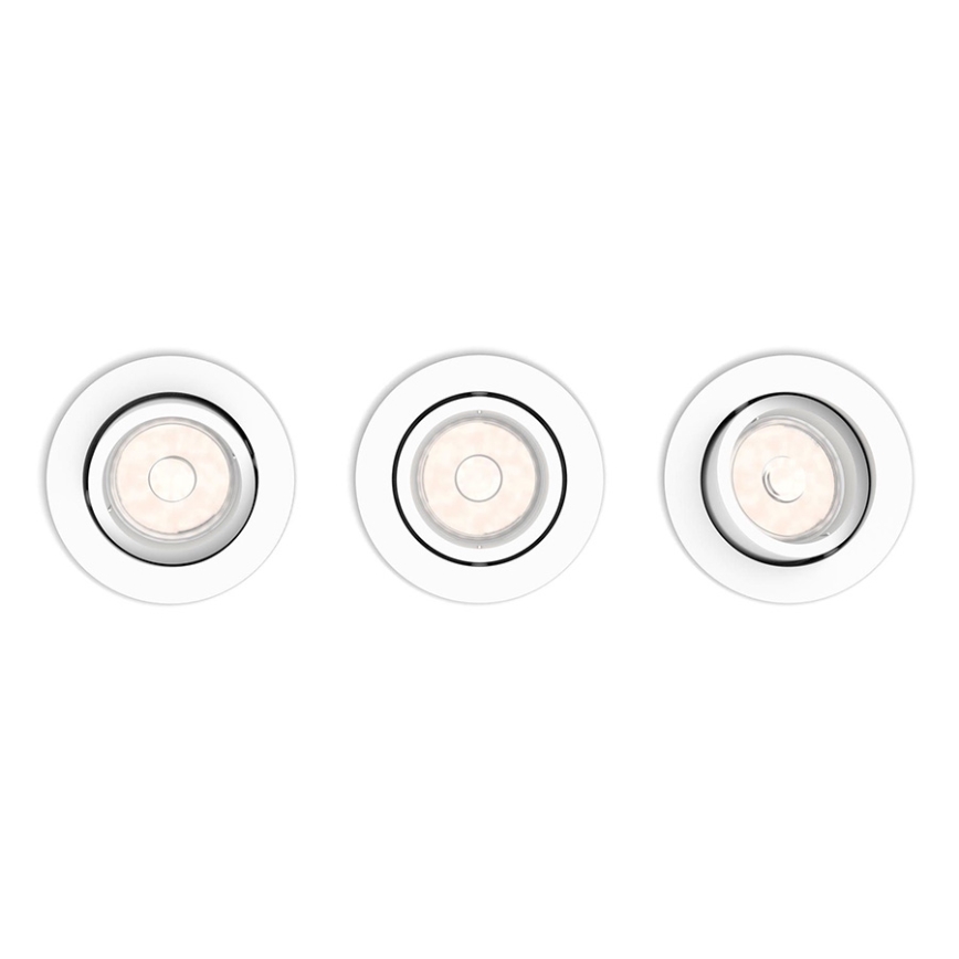 Philips - SETTI 3x Upotettu valo 1xGU10/5,5W/230V