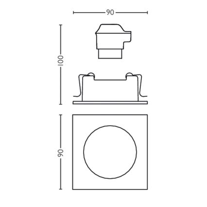 Philips 50191/87/PN - Upotettu valo MYLIVING ENNEPER 1xGU10/5,5W/230V
