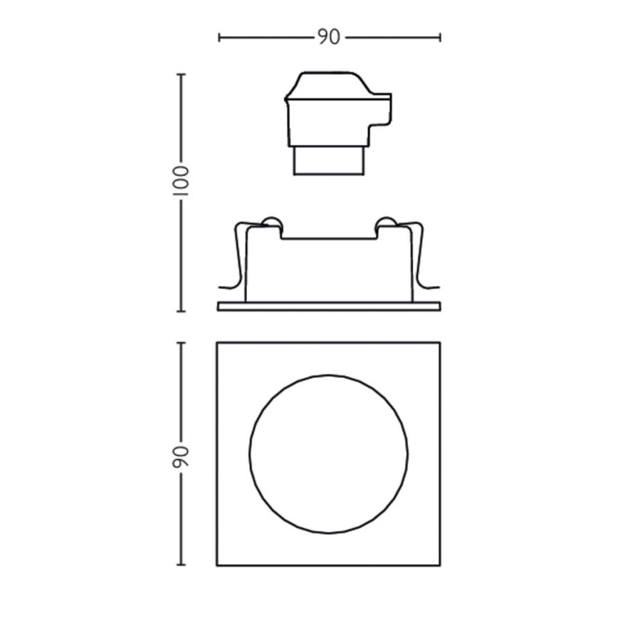 Philips 50191/87/PN - Upotettu valo MYLIVING ENNEPER 1xGU10/5,5W/230V