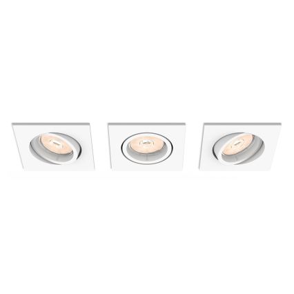 Philips - SETTI 3x Upotettu valo 1xGU10/5,5W/230V