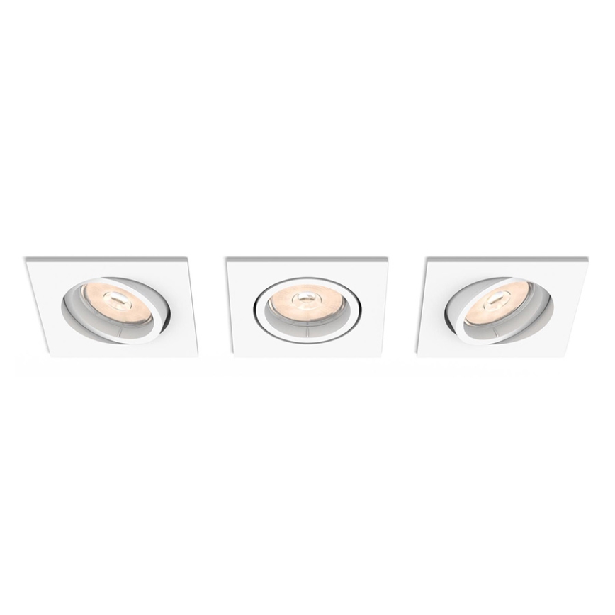 Philips - SETTI 3x Upotettu valo 1xGU10/5,5W/230V