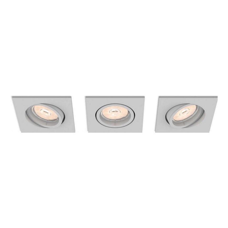 Philips 50193/87/PN - SETTI 3x Upotettu valo ENNEPER 1xGU10/5,5W/230V