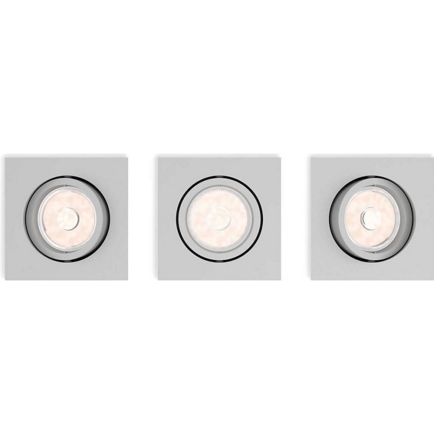 Philips 50193/87/PN - SETTI 3x Upotettu valo ENNEPER 1xGU10/5,5W/230V