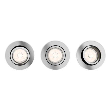 Philips - SETTI 3x Upotettava valo 1xGU10/5,5W/230V kiiltävä kromi