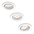 Philips 50393/31/PN - SETTI 3x Upotettu valo DONEGAL 3xGU10/5,5W/230V