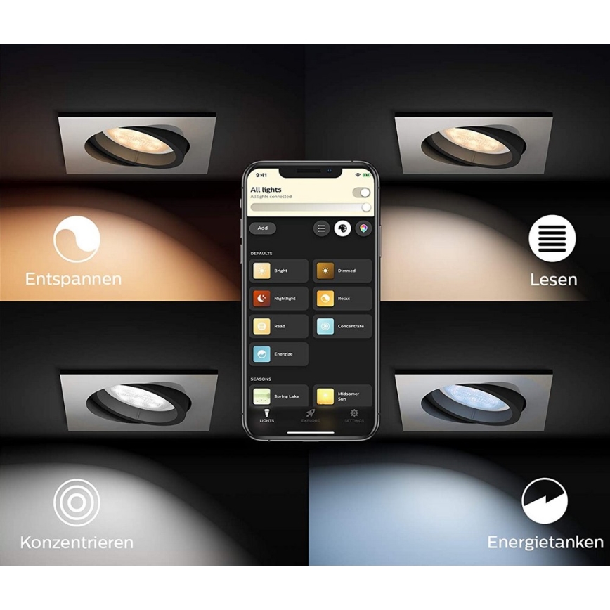Philips  - LED Himmennysvalo Hue MILLISKIN 1xGU10/5W/230V