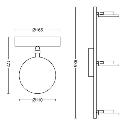 Philips - Himmennettävä LED-kohdevalo 3xLED/4,5W/230V