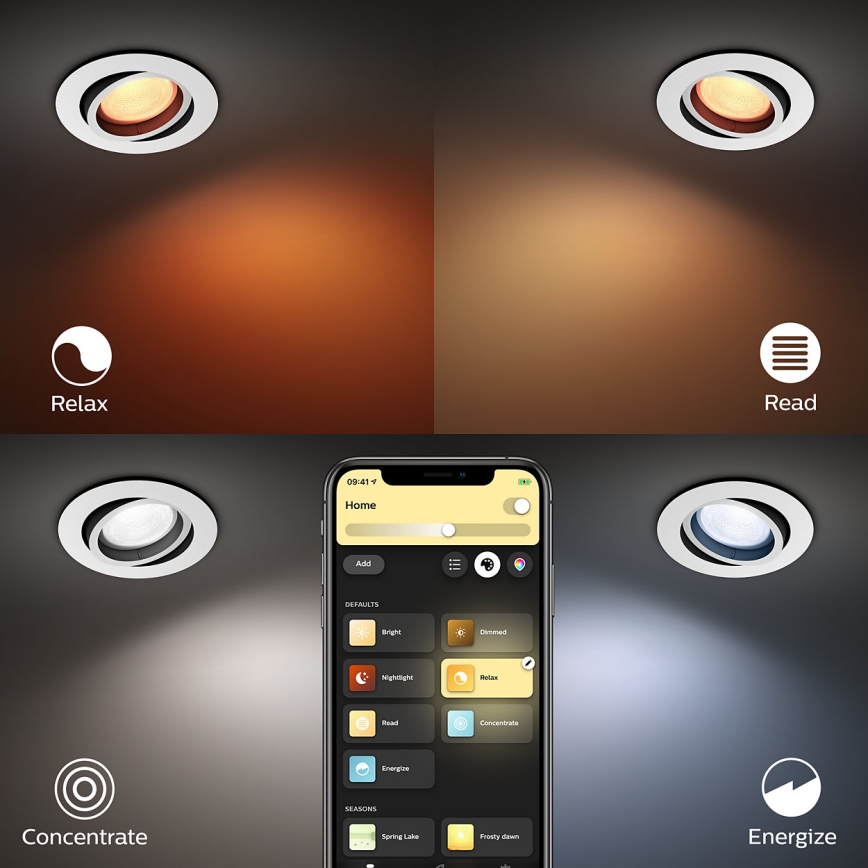 Philips - LED RGB Upotettu valo HUE CENTURA 1xGU10/5,7W/230V