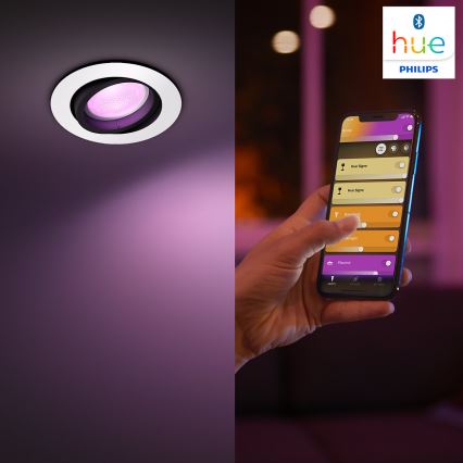 Philips - LED RGB Upotettu valo HUE CENTURA 1xGU10/5,7W/230V