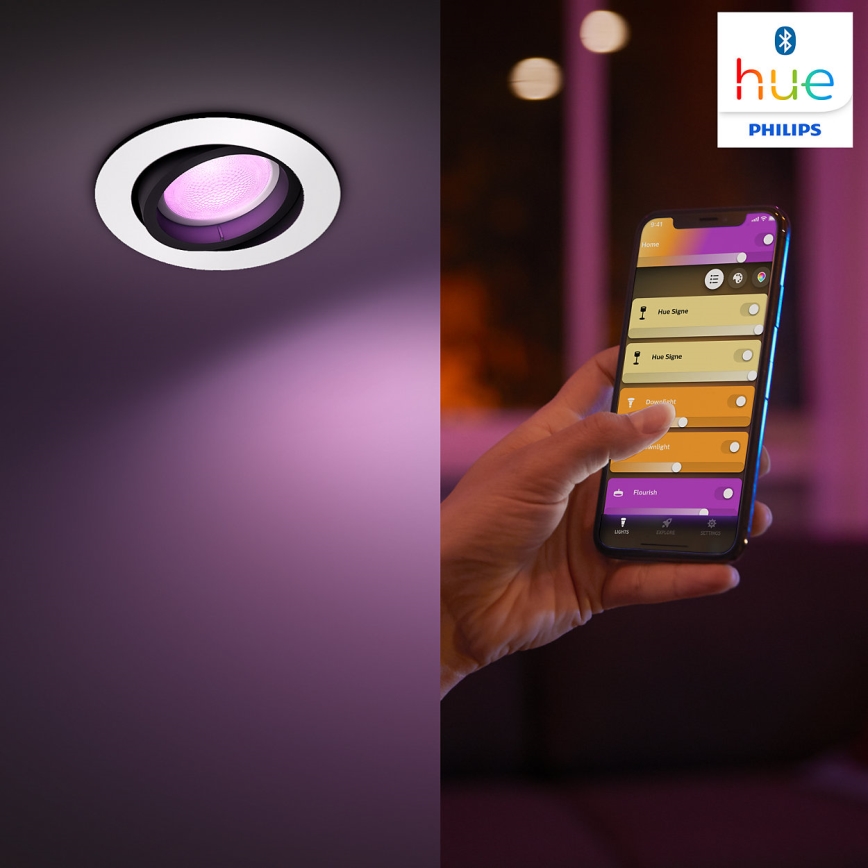 Philips - LED RGB Upotettu valo HUE CENTURA 1xGU10/5,7W/230V