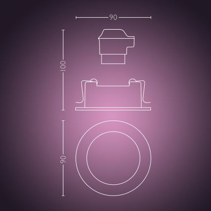 Philips - LED RGB Upotettu valo HUE CENTURA 1xGU10/5,7W/230V