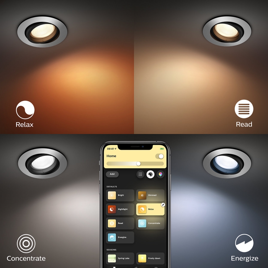 Philips - LED RGB Upotettu valo Hue CENTURA 1xGU10/5,7W/230V