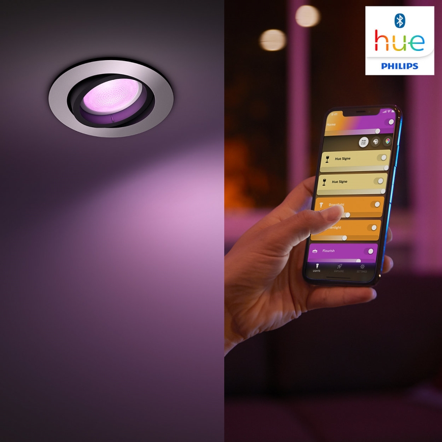 Philips - LED RGB Upotettu valo Hue CENTURA 1xGU10/5,7W/230V